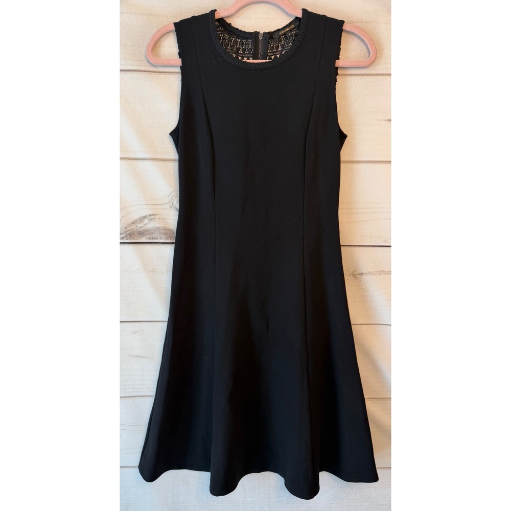 Kobi Halperin Black Lace Back Sleeveless Fit and Flare Dress Size 2 LBD